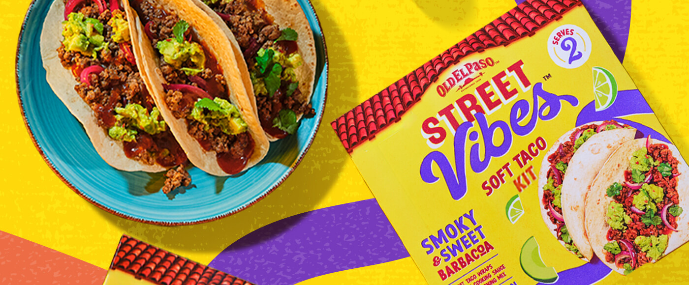 Imagen de banner que muestra tacos elaborados con productos Street Vibes
