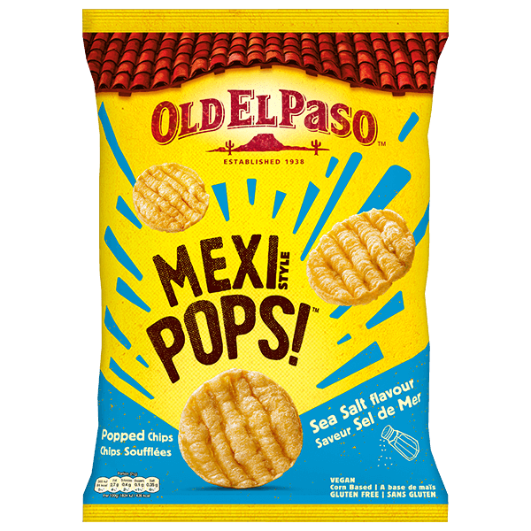 paquete de papas fritas infladas con sal marina Old El Paso, 85g