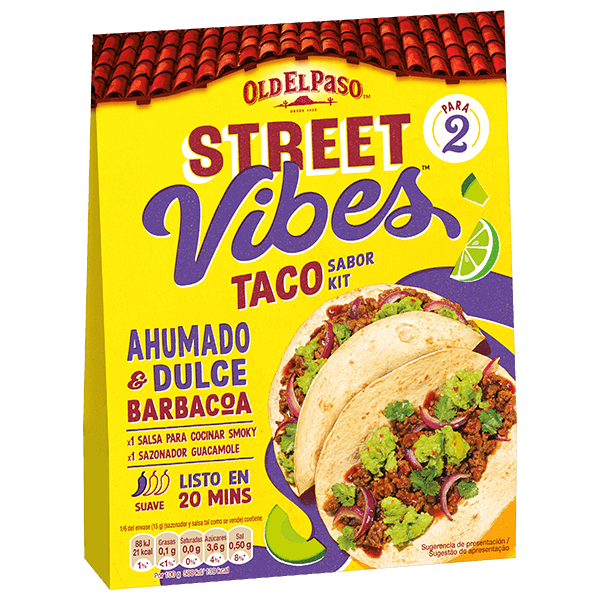 paquete de kit barbacoa sabor taco Old El Paso, 90g
