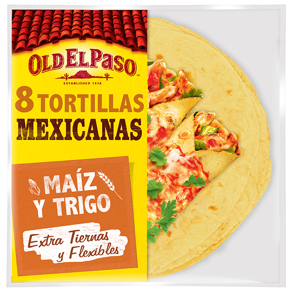 un paquete de tortillas de maíz y trigo Old el paso, 335g