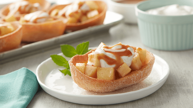 Mini Tacos de Manzana Caramelizada